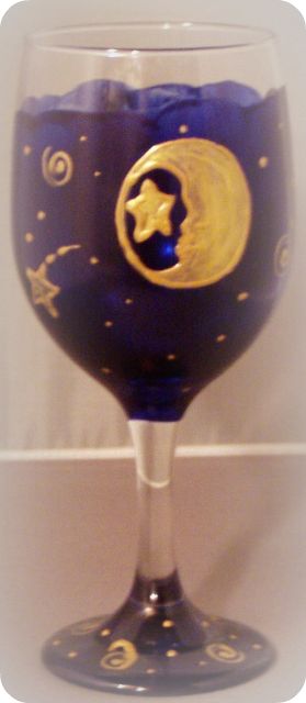 Starry Nights- Wine Glass